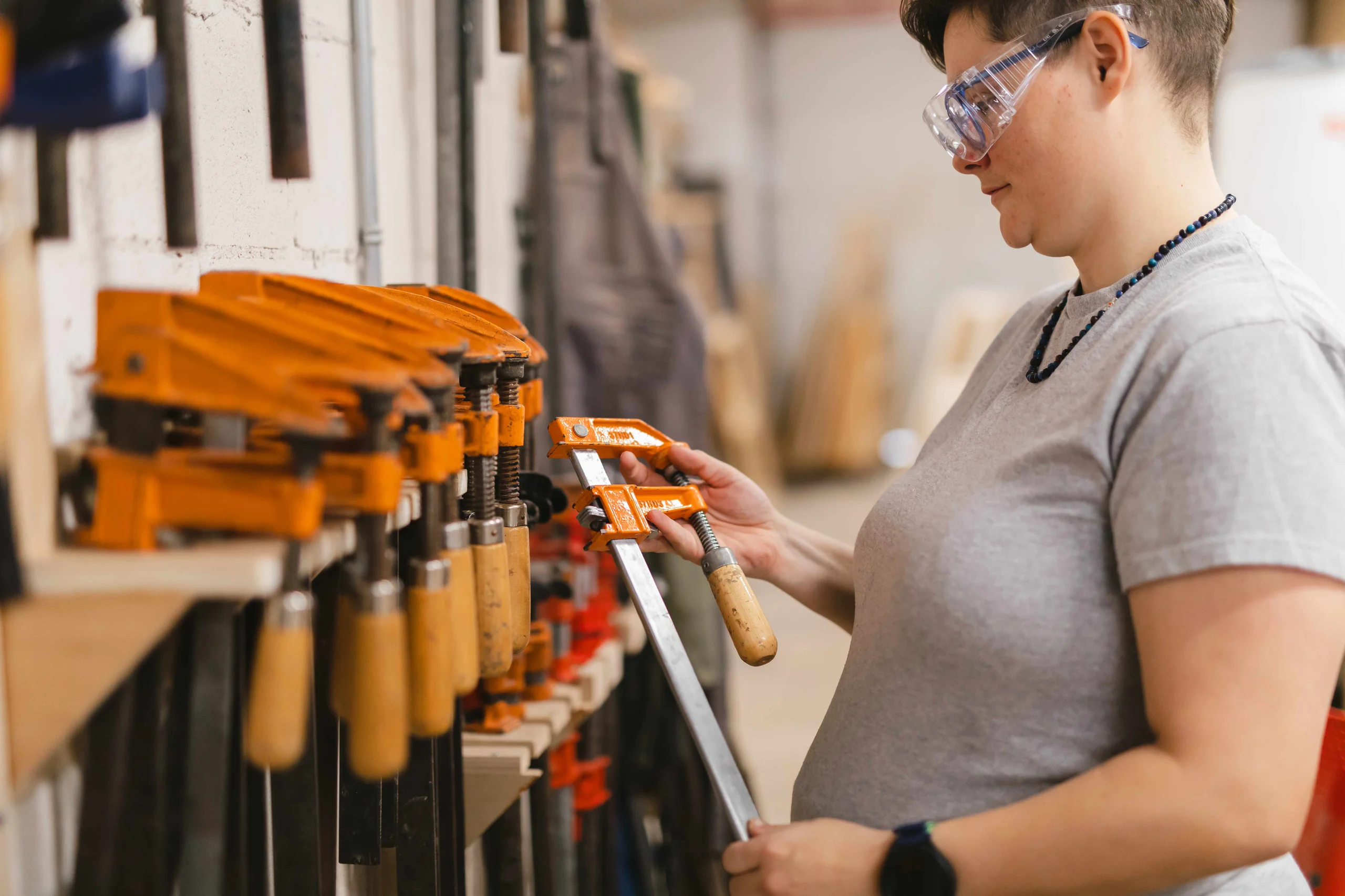 LCW member choosing a tool